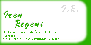 iren regeni business card